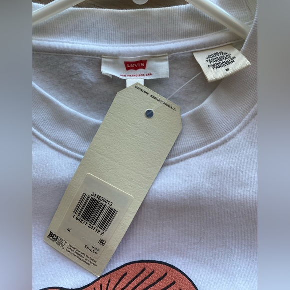 LEVI’S Melrose Mushroom Graphic Crewneck Sweatshirt Size: M. NWT - Picture 10 of 11